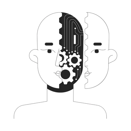 Robotics artificial intelligence  Illustration