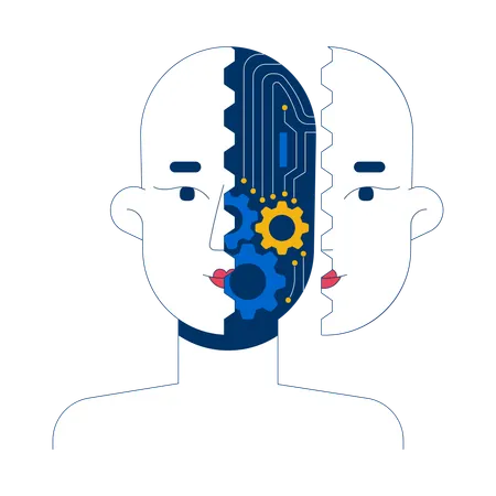 Robotics artificial intelligence  Illustration