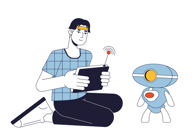 Robotics engineer  Illustration