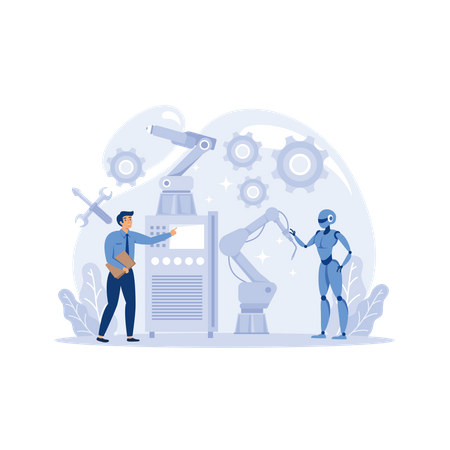 Robotics school course  Illustration