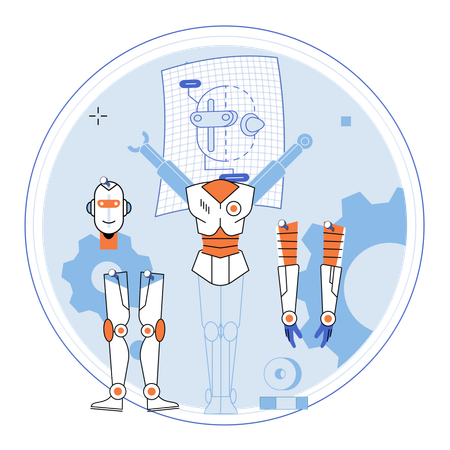 Robotics scientific and technical base for design  Illustration