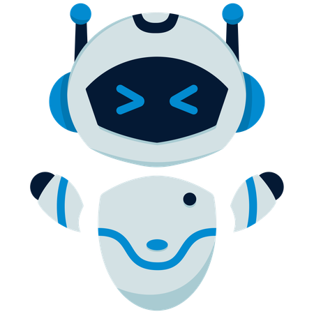 Robots mignons avec une réaction de colère  Illustration