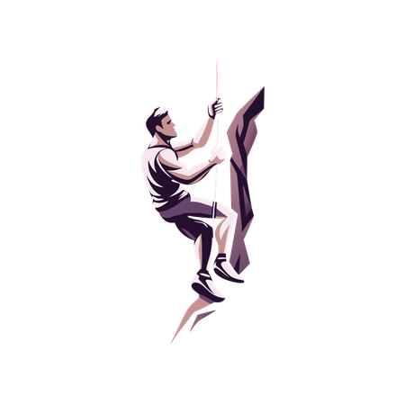 Rock Climber  Illustration