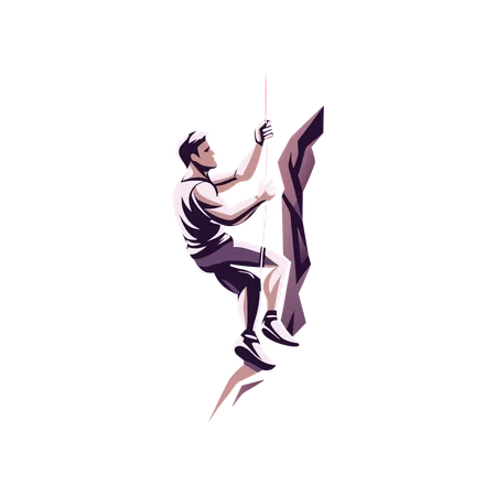 Rock Climber  Illustration