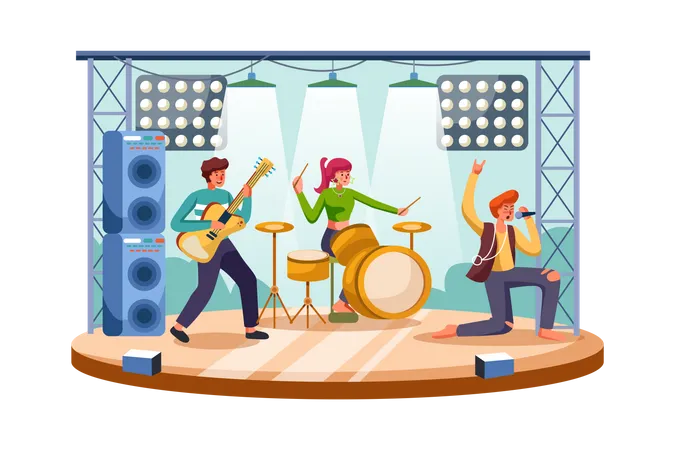 Rock Concert Illustration