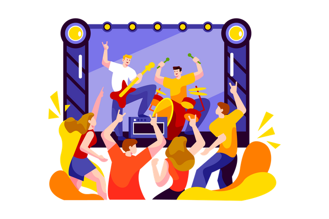 Rock Concert  Illustration