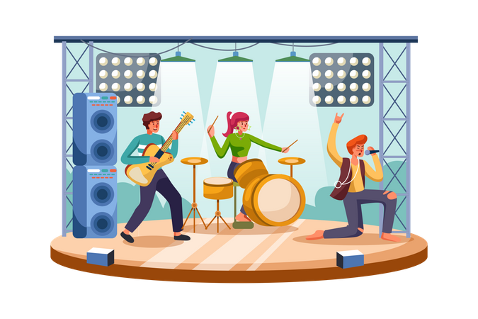 Rock Concert  Illustration