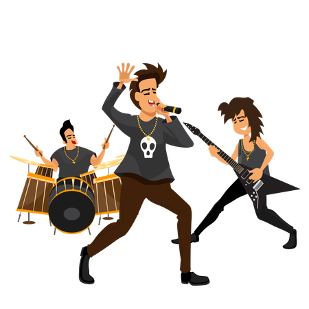 Rock Musicians  Illustration