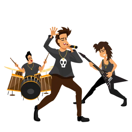 Rock Musicians  Illustration