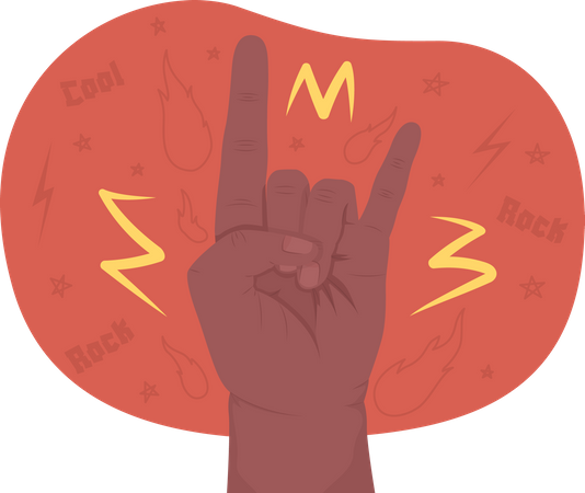 Rock N Roll Salute  Illustration