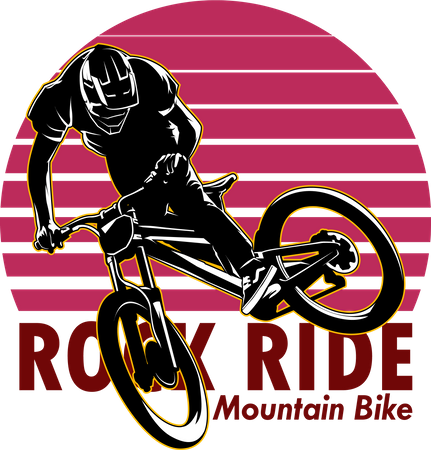 Rock Ride Mountain Bike  일러스트레이션