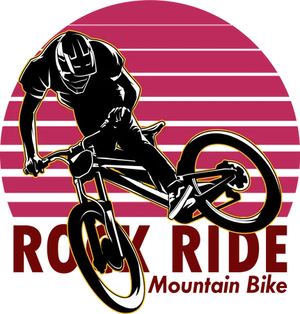 Rock Ride Mountain Bike  Illustration