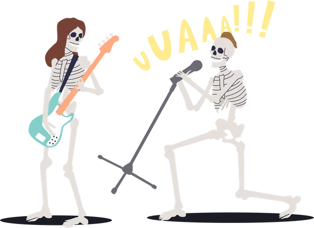 Rockband für Halloween  Illustration