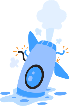 Rocket Crash Page Error  Illustration