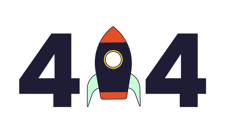 Rocket error 404  Illustration