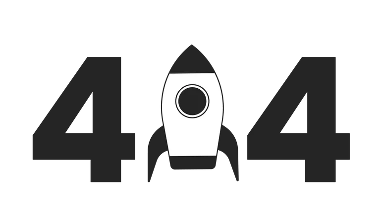 Rocket error 404  Illustration