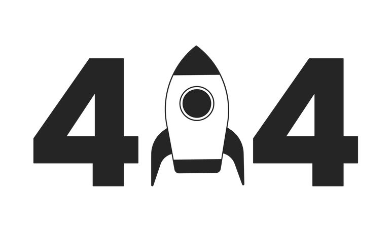 Rocket error 404  Illustration