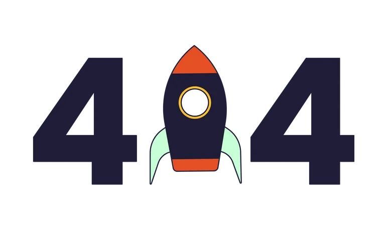 Rocket error 404  Illustration