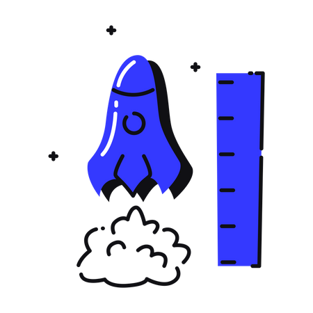 Rocket Launch Scale  Illustration