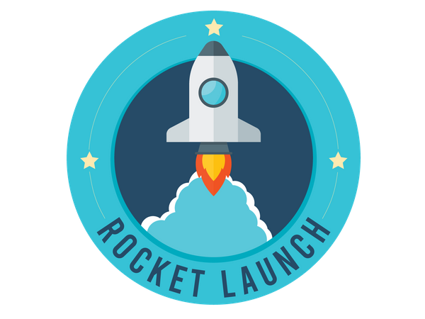Rocket Launching Illustration
