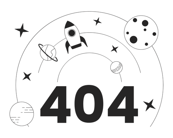Rocket science error 404  일러스트레이션