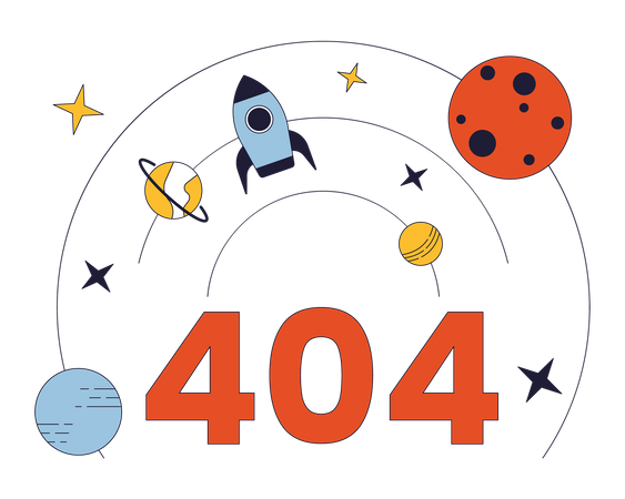 Rocket science error 404  Illustration