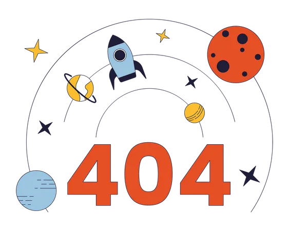 Rocket science error 404  Illustration