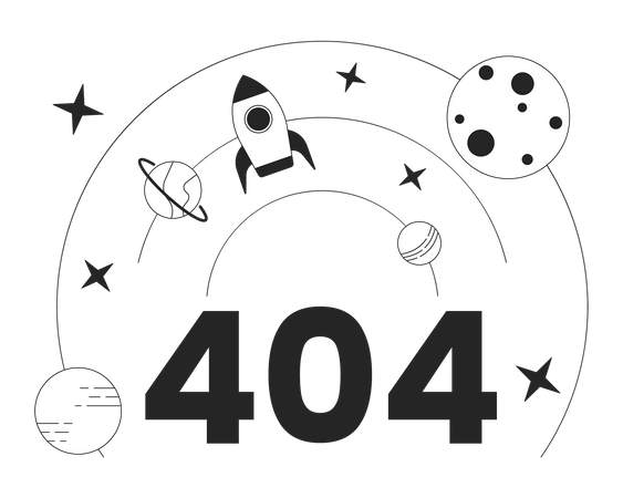 Rocket science error 404  Illustration