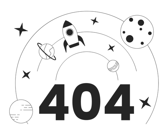 Rocket science error 404  Illustration