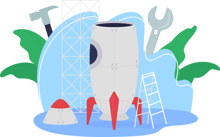 Rocket ship creation  Illustration