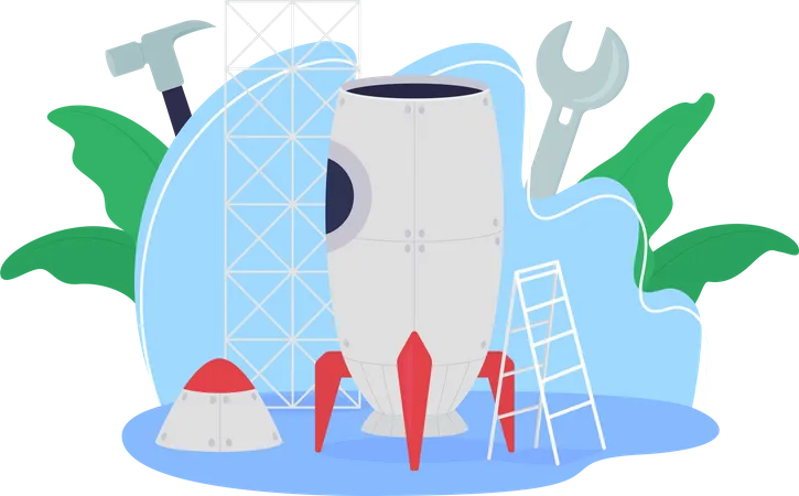 Rocket ship creation  Illustration