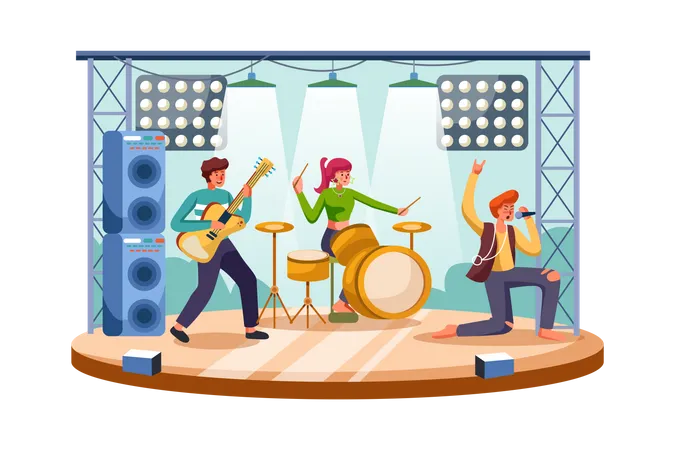 Rock Konzert  Illustration