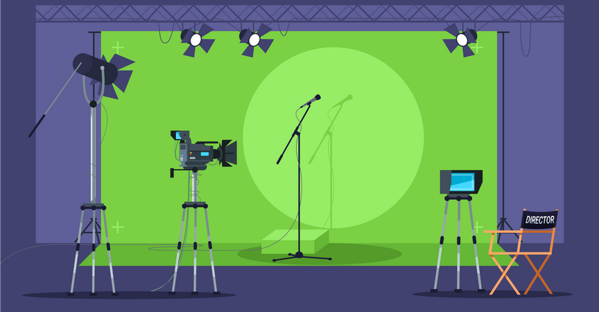 Rodaje de espectáculo musical  Ilustración