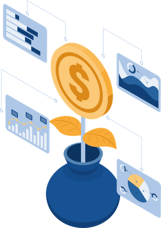 ROI Return on Investment  Illustration