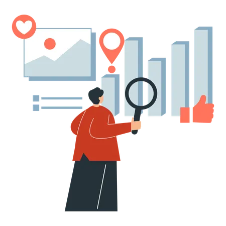 Rolle der Social Media Analytics  Illustration