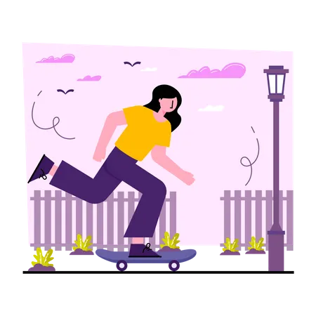 Roller Skater Illustration