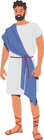 Roman Man in Historical Costume Illustration