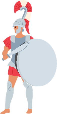 Roman Warrior Gladiator  Illustration