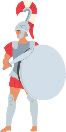 Roman Warrior Gladiator  Illustration