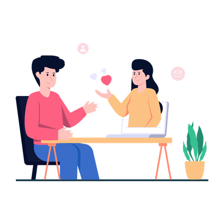 Romance virtuelle  Illustration