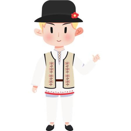 Romania boy  Illustration