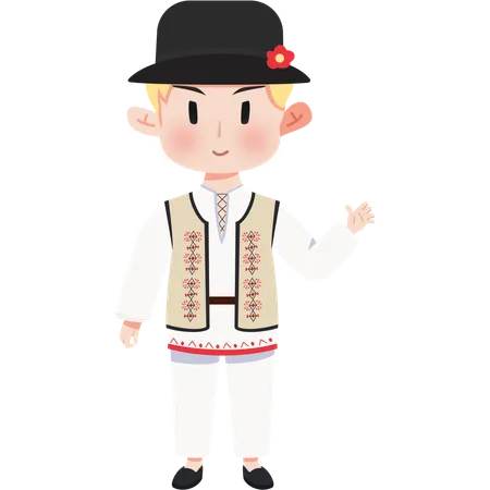 Romania boy  Illustration