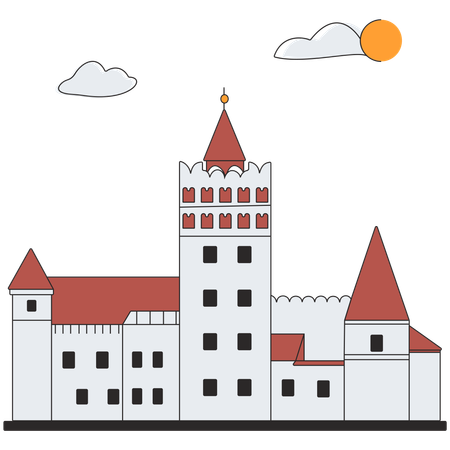 Romania - Bran Castle (Dracula's Castle)  Illustration