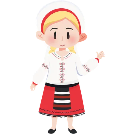 Romania Ie girl  Illustration