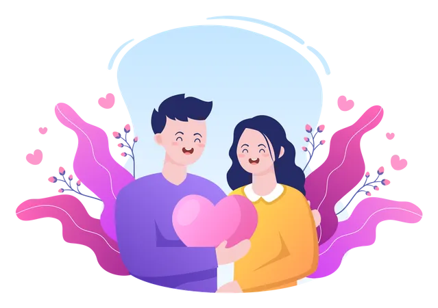 Romantic Couple Illustration