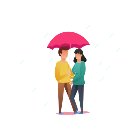 Romantic Couple  Illustration