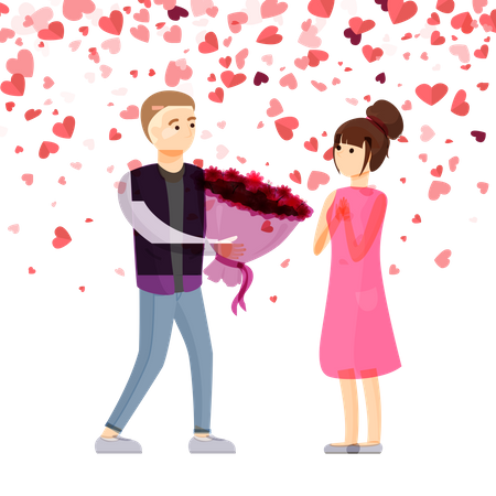 Romantic Couple  Illustration