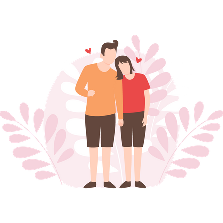 Romantic couple  Illustration