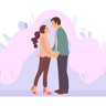 lovers in park illustration free download