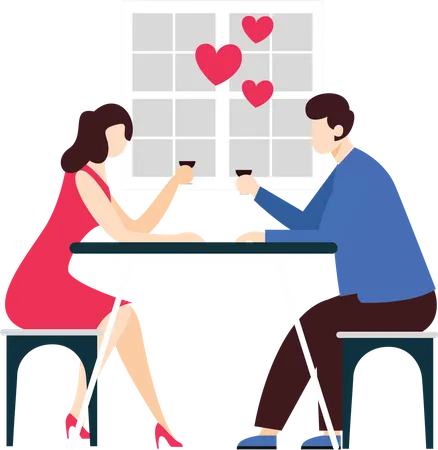 Romantic Date  Illustration